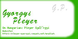 gyorgyi pleyer business card